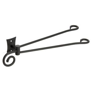 REBECCA Doppel-Handtuchhalter drehbar 300mm, Schwarz