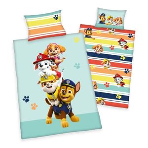 "Paw Patrol" Bettwäsche /  Babybettwäsche / Kleinkinderbettwäsche, 100% Baumwolle ( Renforcé ), 40x60 cm + 100x135 cm, Made in Green