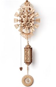 Wood Trick - Holz Modellbau Pendulum Clock Pendeluhr funktionsfähig 251 Teile