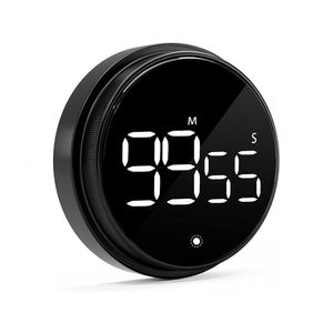 INF Digitaler Küchentimer, magnetischer Countdown-Timer mit großer LED-Anzeige Schwarz