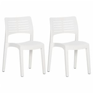 vidaXL Zahradní židle 2 ks. Bílý polypropylen