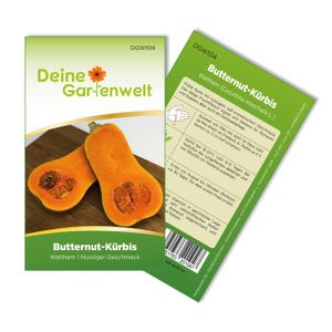 Butternut-Kürbis Waltham Samen - Cucurbita moschata - Butternut-Kürbissamen - Gemüsesamen - Saatgut für 8 Pflanzen