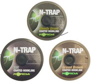 Korda N-Trap Soft 20m Vorfachschnur, Tragkraft:20lbs/9.1kg, Farbe:Silt (Schlamm Braun)