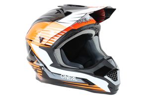 O'Neal Helm, Crosshelm - 1SRS Helm STREAM black/orange - Außenschale aus ABS, zahlreiche Lüftungskanäle, Doppel-D-Sicherheitsverschluss, Größen XS - XXL, Größe:L