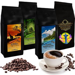 4 Kilogramm aromatische Spitzen-Länderkaffees aus aller Welt (Ganze Bohnen)