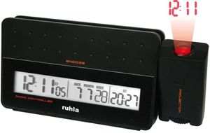 UMR Ruhla Funkwecker mit Projektion - schwarz - RC-Clock 170-1