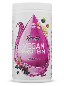 Fruity Vegan Protein - 400g : Wildberry I (Eiweiss I Eiweiß) I Erbsenprotein Hydrolysat I fettfrei I ohne Zuckerzusatz I BCAA I perfekte Löslichkeit I Muskelaufbau I Softdrink I Erfrischungsgetränk I Fruchtsaft - Geschmack