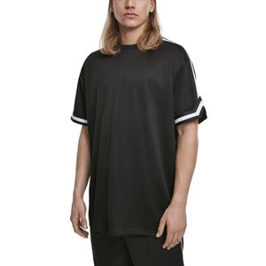 Pánské tričko Urban Classics Oversized Stripes Mesh Tee black - L