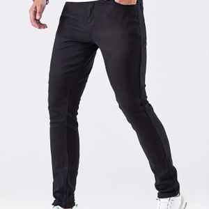 Slim-Fit-Jeans für Herren, lässiger Street-Style, mittlerer Stretch-Röhrenjeans für alle Jahreszeiten