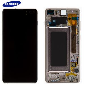 Original Samsung Galaxy S10 Plus G975F LCD Display Touch Screen Bildschirm GH82-18849J / GH82-18834J / Digitizer Ceramic Weiß