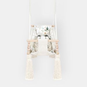 3-in-1 Babyschaukel aus Holz beige – mit Sicherheitsgurt & Baumwolleinlage 3-in-1 Babyschaukel aus Holz beige – mit Sicherheitsgurt & Baumwolleinlage