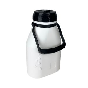 Metrox Milchkanne Weiß 2 Liter (Schraubverschluss, Tragehenkel, Kippsicher)