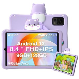 DOOGEE T20 Mini Kid Tablet pro děti 8,4" 9GB RAM+128GB ROM Android 13 Dětský tablet Dual 4G, 5G WiFi, 5060mAh dětský tablet, fialový