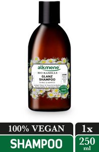 alkmene Glanz Haar Shampoo mit Bio Kamille - veganes Haarshampoo für stumpfes & sprödes Haar - Haarpflege 1x 250 ml