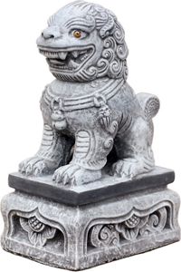 stoneandstyle Steinfigur Chinesischer Wächterlöwe Shī , frostfest, Steinguss
