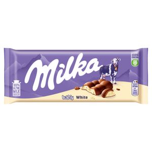 Milka Prickelnde Weiße Vollmilchschokolade 95 G