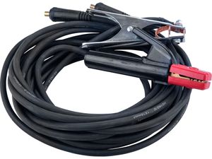 Kable spawalnicze Extol Premium (8898221) zestaw 2 szt., 16mm2, 5m, 10-25, szczypce 200A, guma