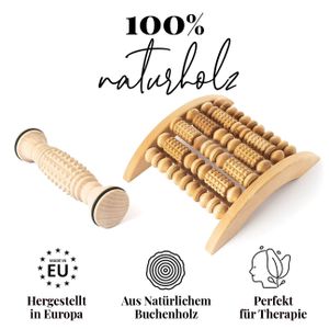 tuuli Fuß Fußmassagegerät Fußroller Fußmassage Set aus Holz