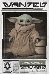 The Mandalorian Wanted Baby Yoda The Child, Grogu 91,5 x 61 cm