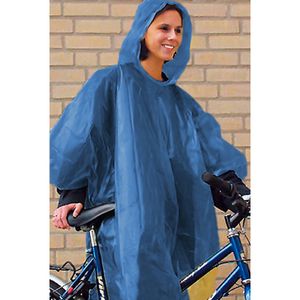 Lifetime 64785 Regen Fahrrad Poncho mit Kaputze Farbe blau sehr leicht