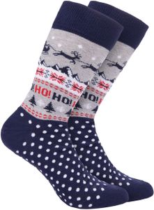 BRUBAKER Herren Weihnachtssocken - Festliches Weihnachtsmotiv - Bunte Kuschelsocken für die Weihnachtszeit - Männer Lustige Crew Socken Geschenk Weihnachten - One Size EU 41-45