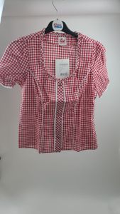 Trachtenbluse - PETRA - rot - Gr. 40