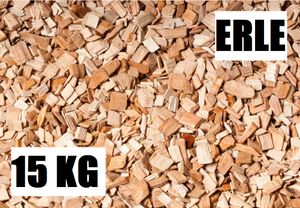 Räucherspäne 15kg Räuchermehl Räucherchips Holzspäne Erle für tolles Raucharoma beim Grillen - 100% natürliches Smoker-Holz | Ergiebige und sparsame wood chips