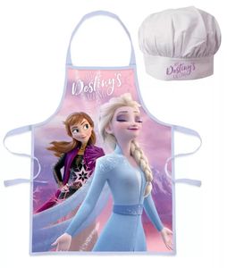 Fartuch dla dziewczynki z czapką kucharską Anna i Elsa