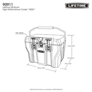 Lifetime plastikowy pojemnik chłodzący Premium 27 L pasywny pojemnik chłodzący szary 33x55x41 cm