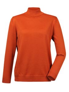 MONA Stehbund-Pullover Kunstfaser, Wolle Orange 44 Wärmend Gerade