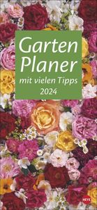 Gartenplaner 2024. Wandplaner mit 12 wunderschönen Naturfotos. Farbenprächtiger Foto-Kalender zum Eintragen. Praktischer Terminkalender für die Wand. 16 x 34,7 cm.
