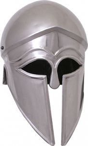 Italo-Korintherhelm, Stahl, mit Lederinlay