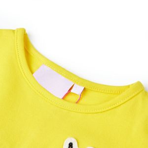vidaXL Dětské tričko světle žluté 140
