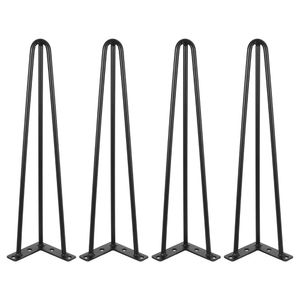 Hairpin Legs, 4er Set, 71 cm, schwarz, Tischbeine aus Stahl