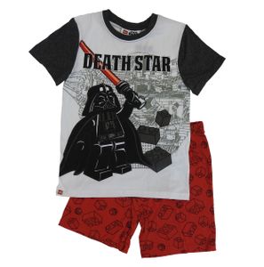 Lego Star Wars Kinder Schlafanzug kurz 2tlg. Shorty Pyjama Set Death Star Jungen, Größe:140