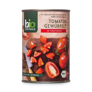 Biozentrale Gewürfelte Tomaten saftig in Dose 6er Pack (6 x 400g)