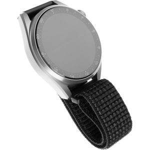 Armband Fixed Nylon Strap 20mm für Smartwatch, Schwarz