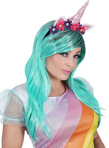 WIDMANN S.R.L.  Perücke Einhorn Fantasy  mit Haarreif, in Box