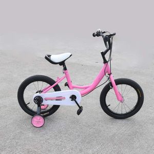 16palcové dětské kolo, rám z uhlíkové oceli, dětská vozidla Unisex kolo s tréninkovými koly (růžové)