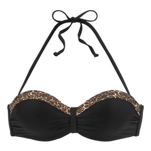 Lascana Bikini, Farbe:black-leo, Größe:40/D