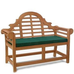 Teako Design Gartenbankauflage 110 x 47 x 5 cm – Komfortable Sitzauflage für Caserta Holzbank und andere Gartenmöbel (Grün)