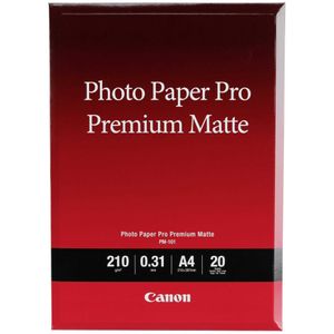 Canon Pro Premium PM-101 - Glattes mattes Fotopapier - 310 Mikron A4 (210 x 297 mm) - 210 g/m2 - 20 Blatt - für PIXMA PRO-1, PRO-10, PRO-100