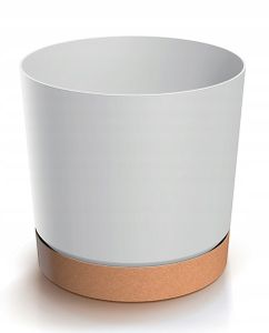 Prosperplast®, Doniczka, DPOD110-S449/4665W, Biały, Doniczka z podstawką Eko