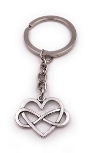 Onwomania Schlüsselanhänger Herz Liebe hohl Unendlichkeit Liebessymbol silber Anhänger Keychain