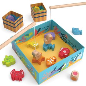 Merle Toys® - Angelspiel aus Holz: Motorikspielzeug ab 2 Jahren, Montessori Spielzeug Baby, Babyspielzeug, Holzspielzeug, Kinderspielzeug