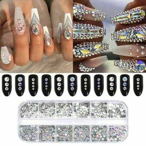 Crystal Nail Glitter Stones Rhinestones Flat Back 3D Nail Exquisite Re-