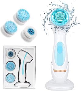3 in 1 Elektrische Gesichtsbürste Facial Cleansing Brush Gesichtsreinigungsbürste Wiederaufladbares Gesichtsreinigungsset Blau