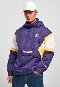 Bunda Starter Color Block Half Zip Retro Jacket starter purple/wht/buff yellow - XXL