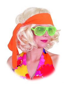 O22591 neon orange Damen Kopfband Hippiestirnband