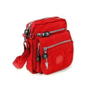 Bag Street Crinkle Nylon Tasche Damenhandtasche Umhängetasche rot 15x8x18 D2OTJ215R